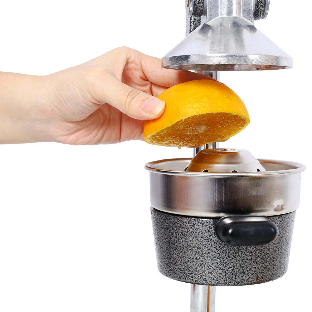 Cast Iron Citrus Juicer , Extra-Large Commercial Grade Manual Hand Press , Heavy Duty Countertop Squeezer for Fresh Orange Juice