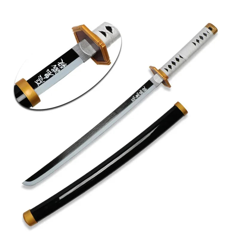 80cm Demon Slayer Katana Sanemi Kyoujurou Anime Toy Sword Role-playing Weapons Halloween Gifts Original Pattern 1:1 Restoration