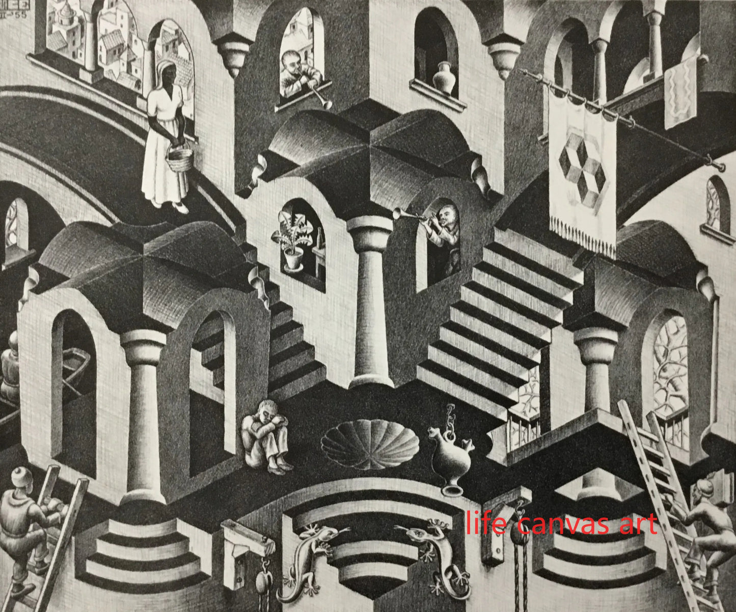 Abatract Style Artworks M.C. Escher MC Escher Eyes Rind Art Poster Canvas Painting Wall Prints Picture Living Room Home Decor