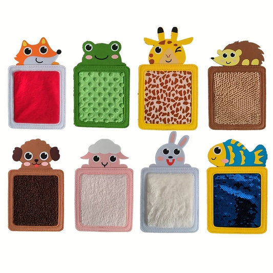Baby Montessori Sensory Toys Cartoon Animal Cognition Mat Hand-Eye Coordination Education Toys Sensory Tactiles Pad For Autistic