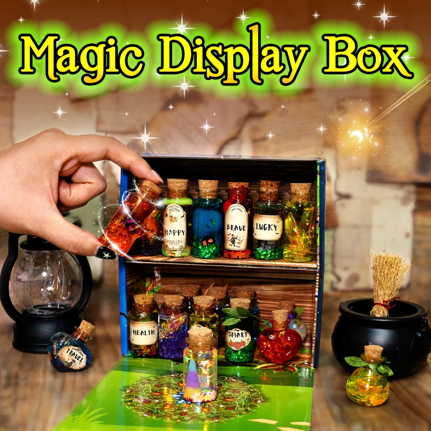 DIY Fairy Magical Potions Kit Horror Halloween Christmas Gifts Witches' Magical Color Changing Freezing Potions Art Craft Kit