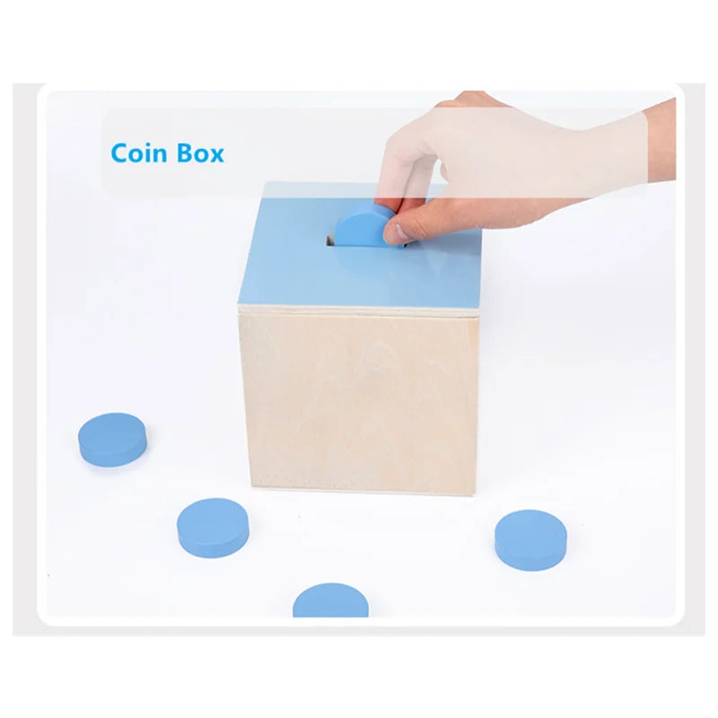 Montessori Educational Toys 4 In 1 Box Infant Toddler Matching Inserting Game Hand-Eye Coordination Fine Motor Skill Practice