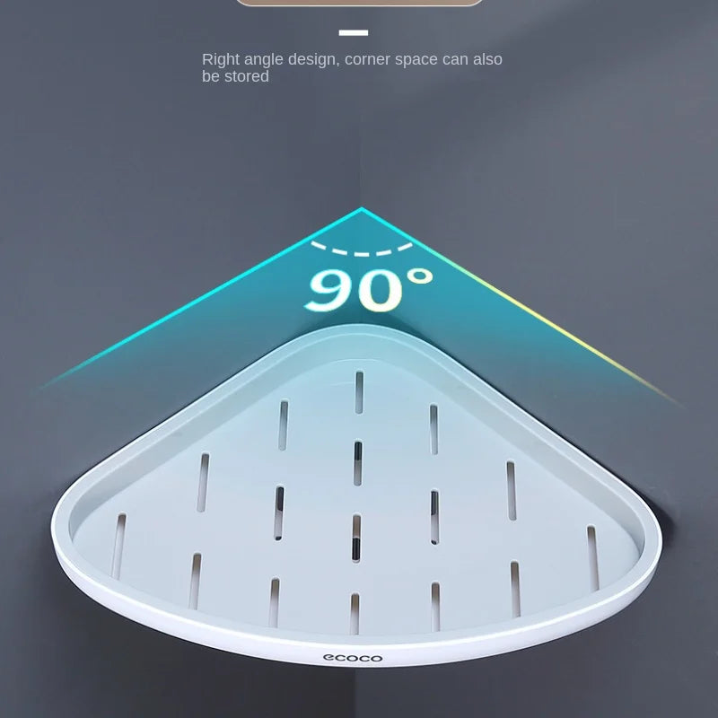 Corner Bathroom Organizer Shelf Shampoo Cosmetic Storage Rack Wall Mounted Kitchen Household Items Bathroom Accessories