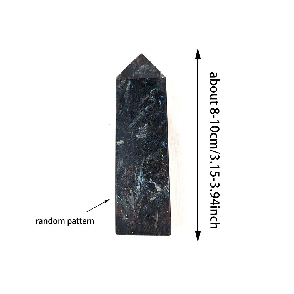 Astrophyllite Tetrahedron Natural Crystal Polishing Craft Crystal Shining Gemstone Meditation Energy Home Decoration Ornament