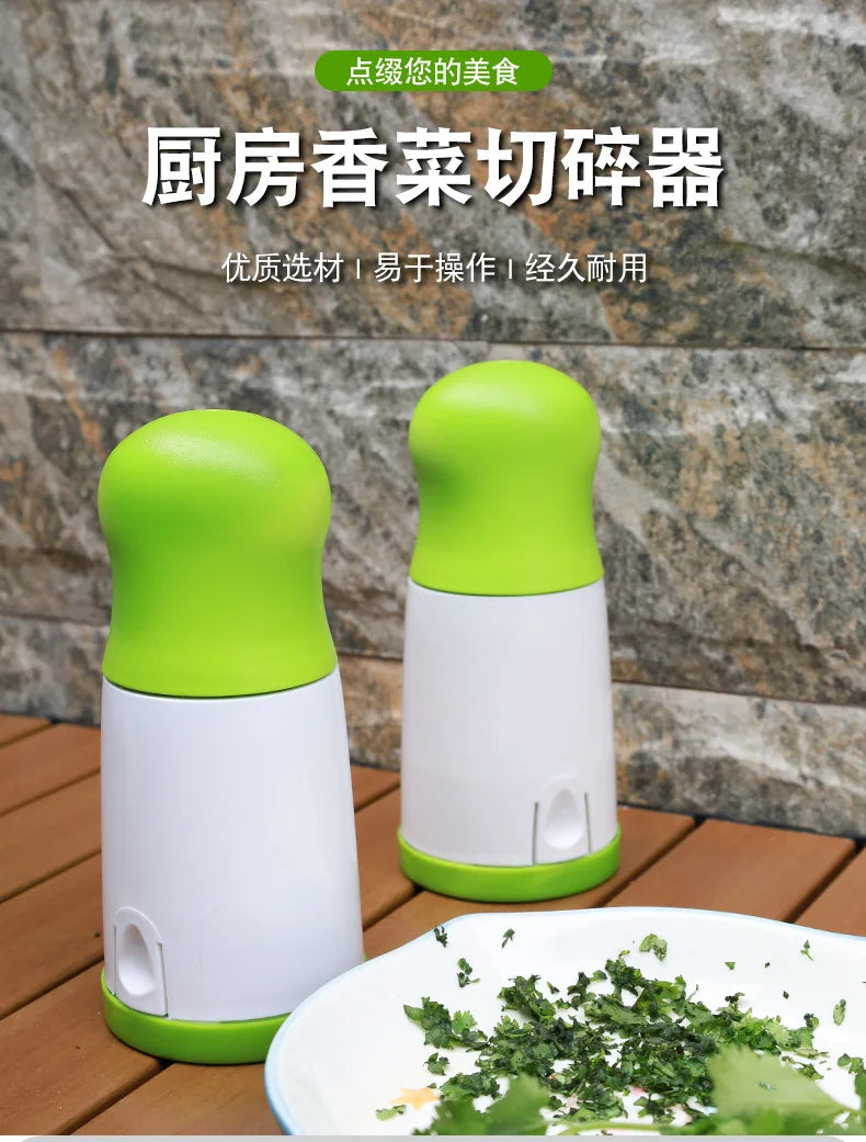 Herb Grinder Spice Seasoning Grinder Multifunctional Kitchen Utensils Vegetable Leaf Cilantro Chopper For Pasta Herb Mills