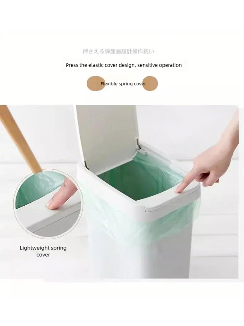 Odor Proof Diaper Pail Household Trash Can with Pop-Up Lid for Bedroom Bathroom Living Room Kitchen - Eco-Friendly Waste Bin