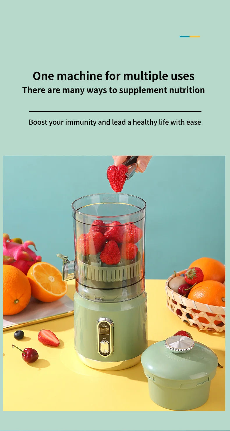 2025 Wireless Portable Electric Juicer 600ml USB Charge Fresh Juice Extractor Citrus Orange Squeezer Machine Smoothie Blender