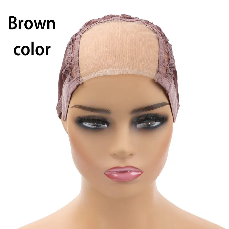 Lace Front Wig Cap For Making Wigs with Adjustable Strap Glueless Swiss Lace Net Weaving Cap to Make Wigs with Closures Frontals