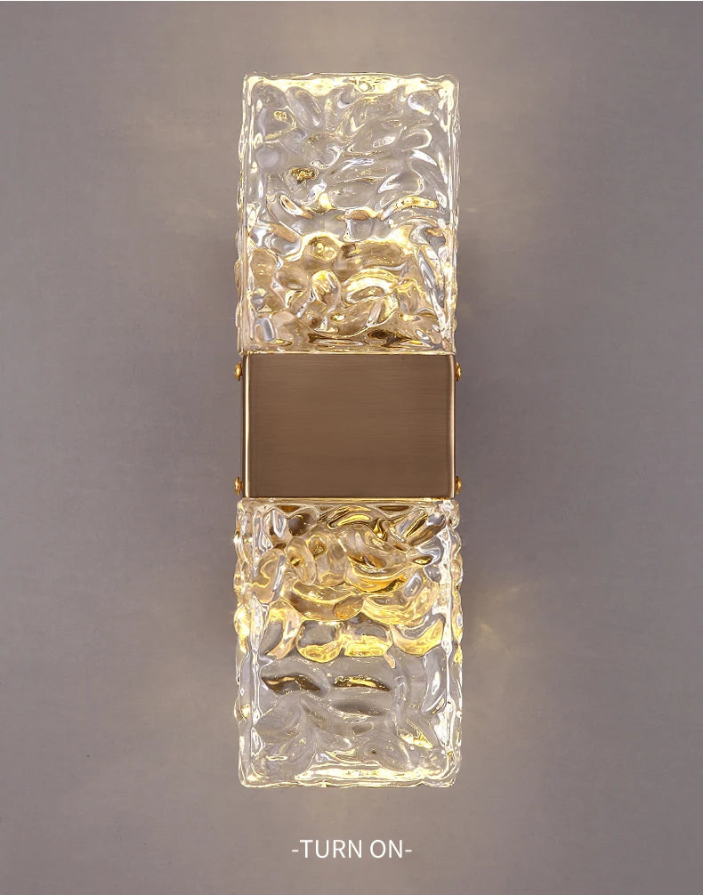 Corrugated Crystal Wall Lamps Modern LED Lighting Indoor Wall Sconces Living Room TV Background Bedroom Aisle Home Decor Lustre