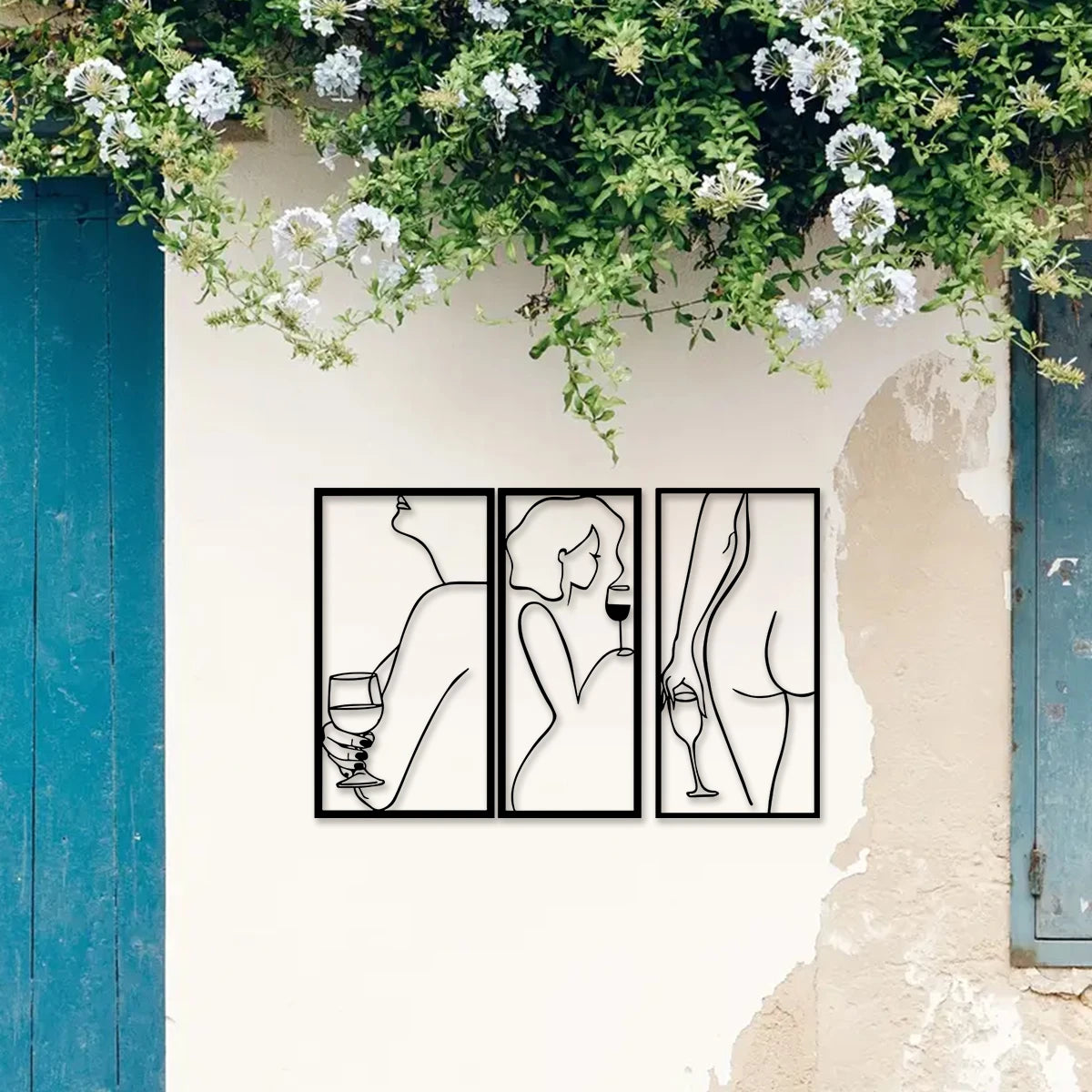 3PC Minimalist Abstract Women Wall Art Line Art Wall Art Decoration Single Line Women Home Hanging Wall Art Decoration