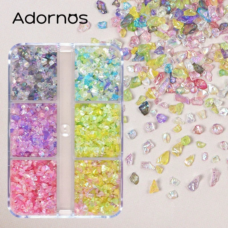 Irregular Crystal Broken Glass Stones Colorful 3D Epoxy Resin Mold Filling Crushed Stones Handmade DIY Resin Jewelry Accessories