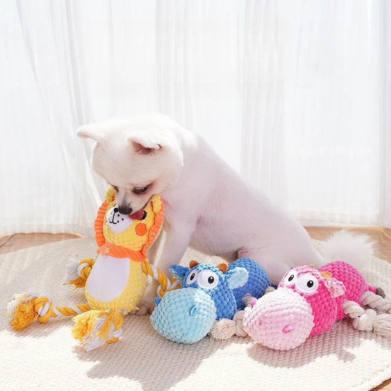 Pet Voice Toys Dogs with Grinding Teeth Plush Relieving Boredom Interactive Dolls Pet Supplies