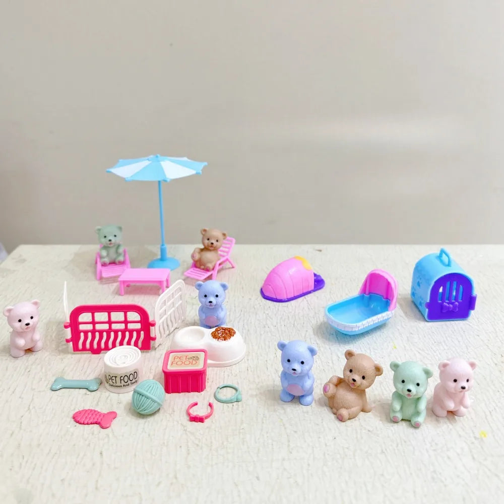 Children's Play House Toys Pet Toys Teddy Bears Pet Bathrooms Family Toys Little Girls Scene Toys Children's Gifts