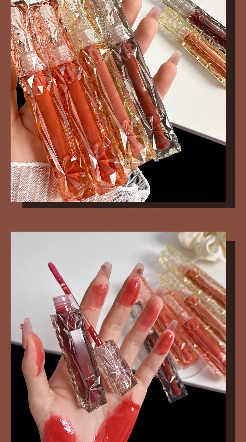 Lip Gloss Long-lasting Moisturizing Easy Halo-dyeing Waterproof Mirror Water Glass Lip Gloss Transparent Color Cosmetics