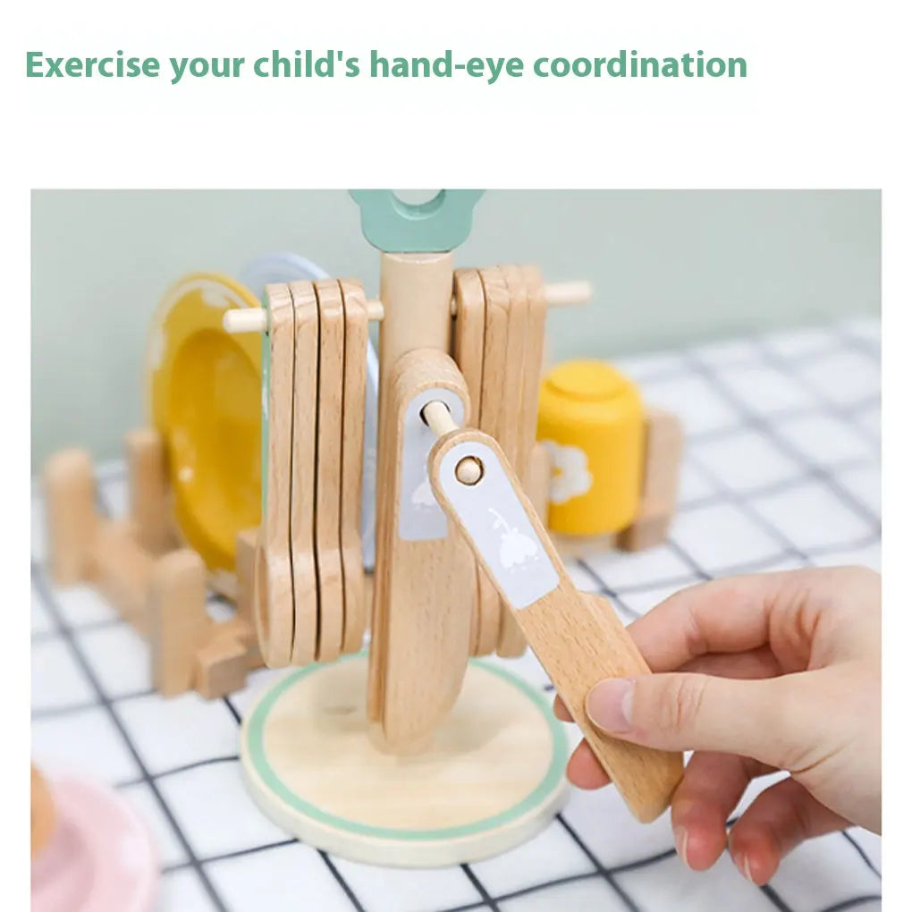 Wooden Toys Play House Tableware Sets for Kids Kitchen Role Play Montessori Play Plates Dishes Play Kitchen Accessories Gifts