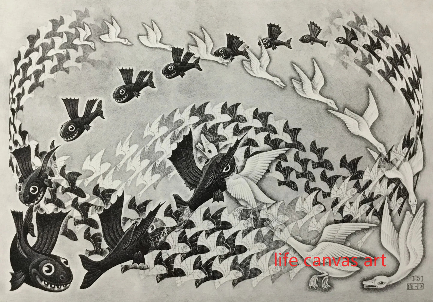 Abatract Style Artworks M.C. Escher MC Escher Eyes Rind Art Poster Canvas Painting Wall Prints Picture Living Room Home Decor