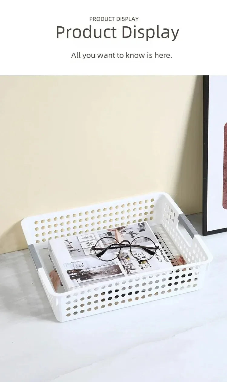 Household miscellaneous items storage basket snack toy storage box plastic shelf kitchen tabletop minimalist storage box