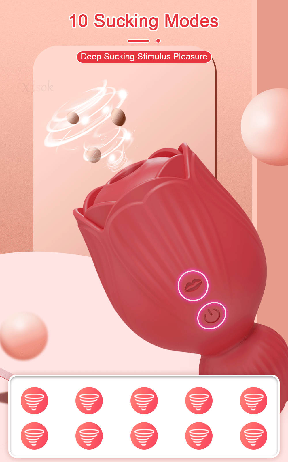 Rose-Toys Vibrator Nipple Clitoris Sucker Stimulator Vibration Masturbation Tools Women Couple Sex Toys Vibrator 18 Adult Toys