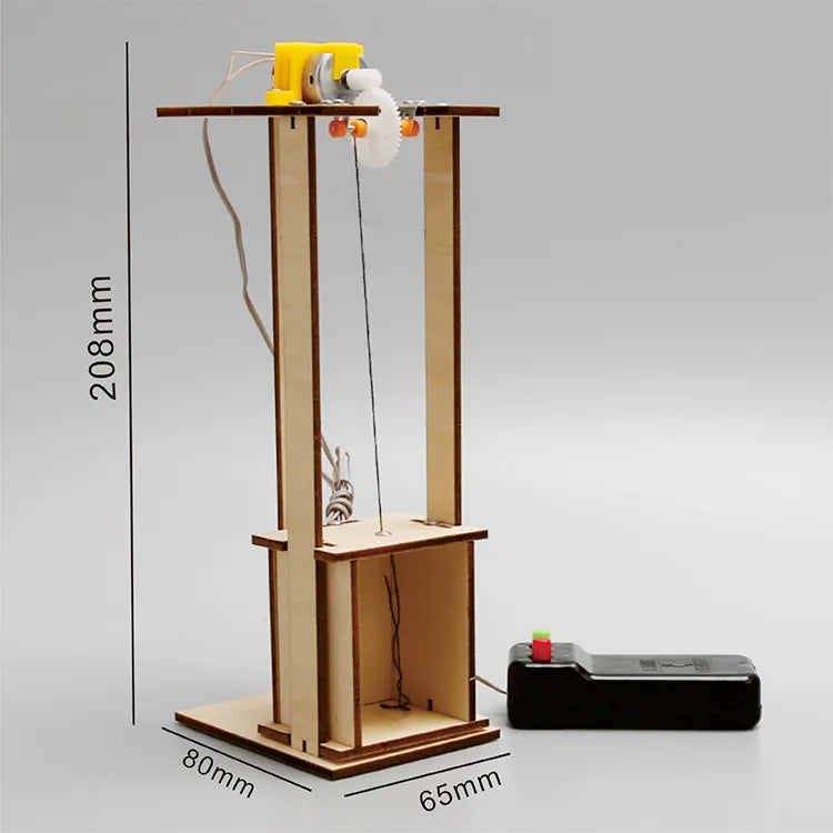 Kids Science Toys DIY STEM Technological Physics Learning Kit Funny Elevator Model Blocks Teaching Aids Educational Toys