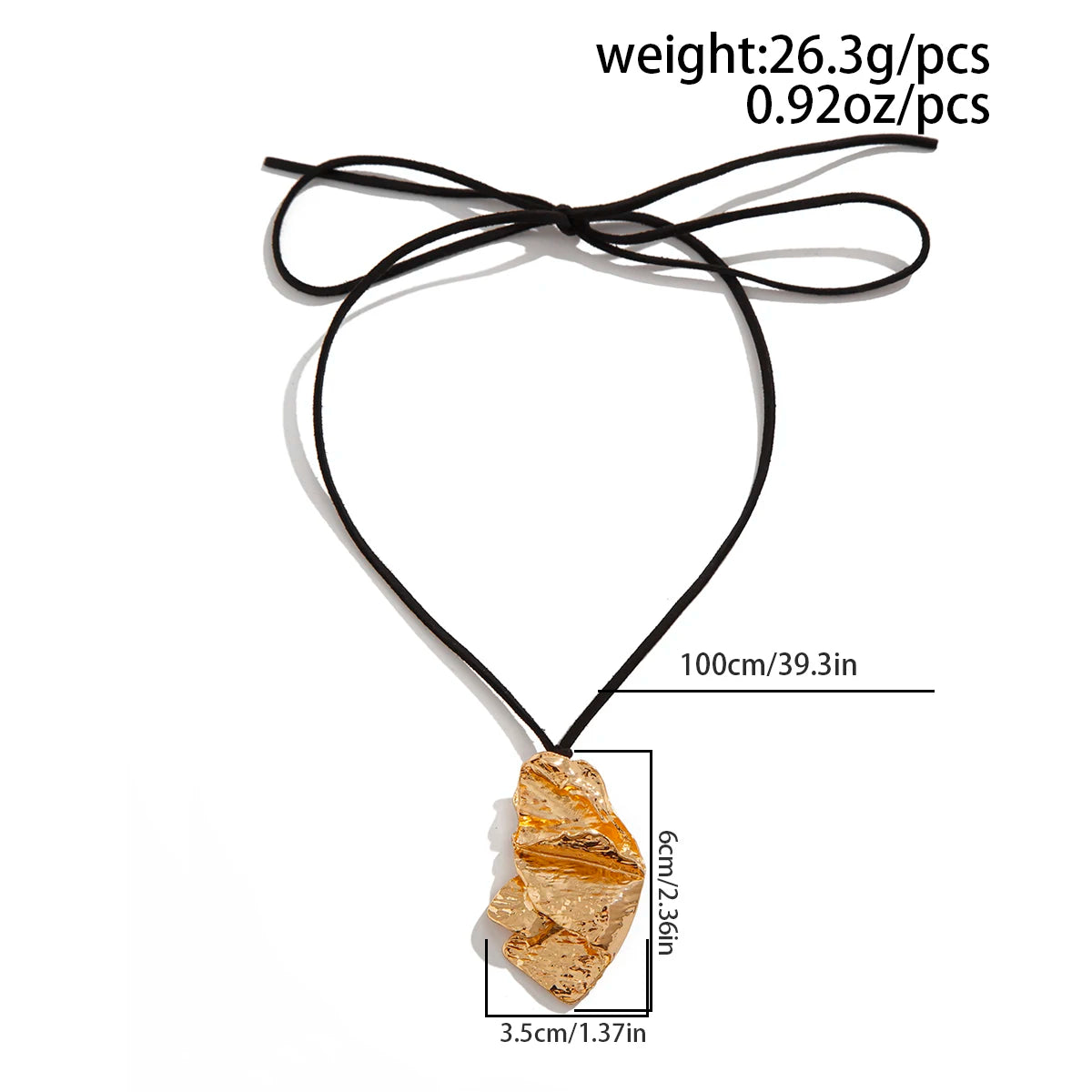 Ingemark Goth Black Korean Velvet Bow Chain Necklace for Women Punk Irregular Metal Pendant Choker Halloween Neck Jewelry Gift