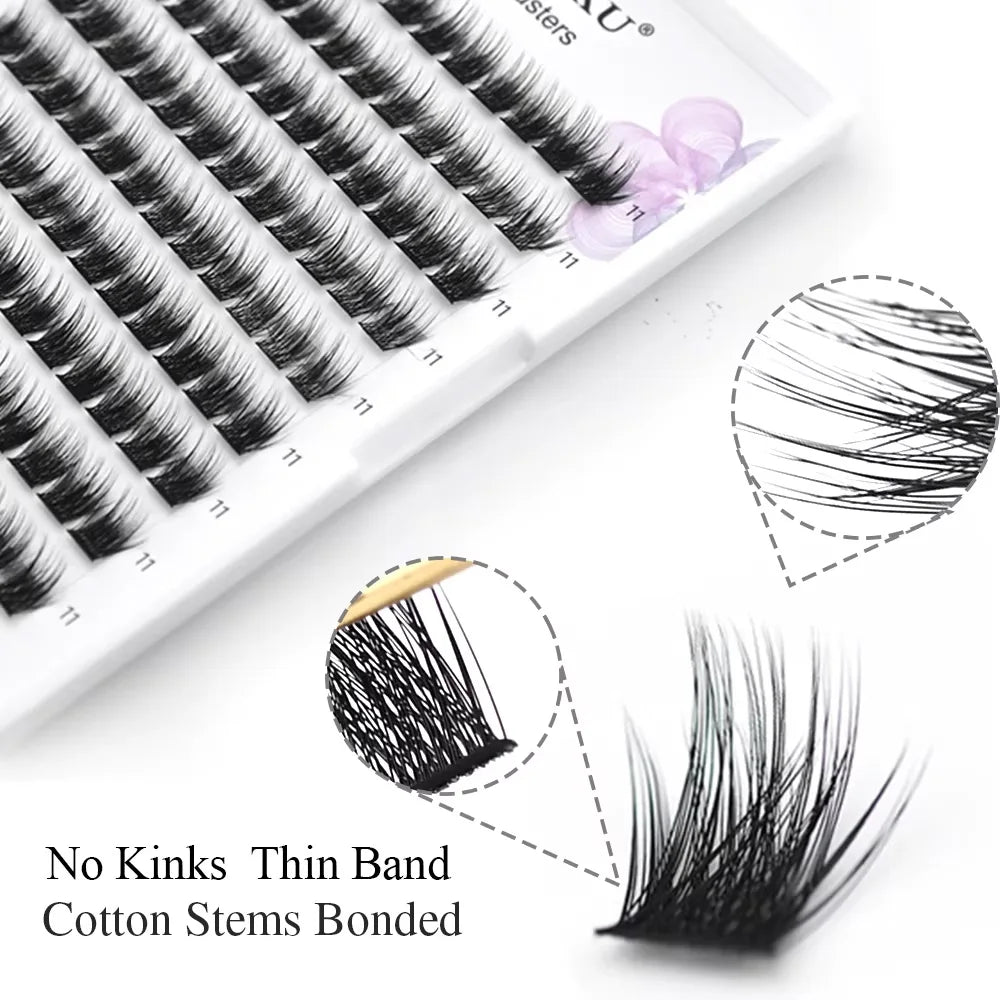 NAGARAKU T50 DIY Cluster Eyelashes Segment Volume Natural Lighter Bundles Makeup Tools Grafted At Home