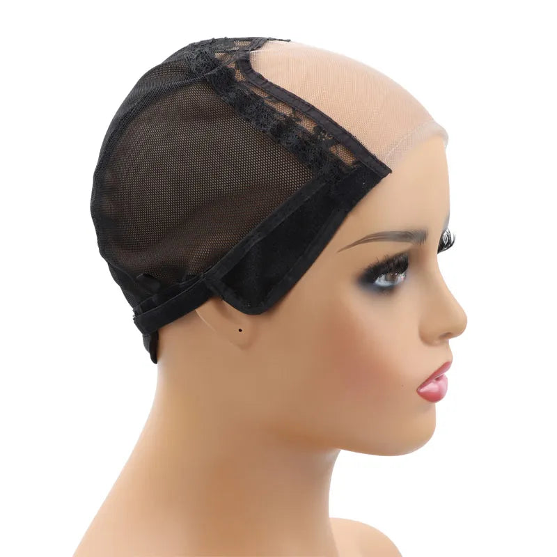 Lace Front Wig Cap For Making Wigs with Adjustable Strap Glueless Swiss Lace Net Weaving Cap to Make Wigs with Closures Frontals
