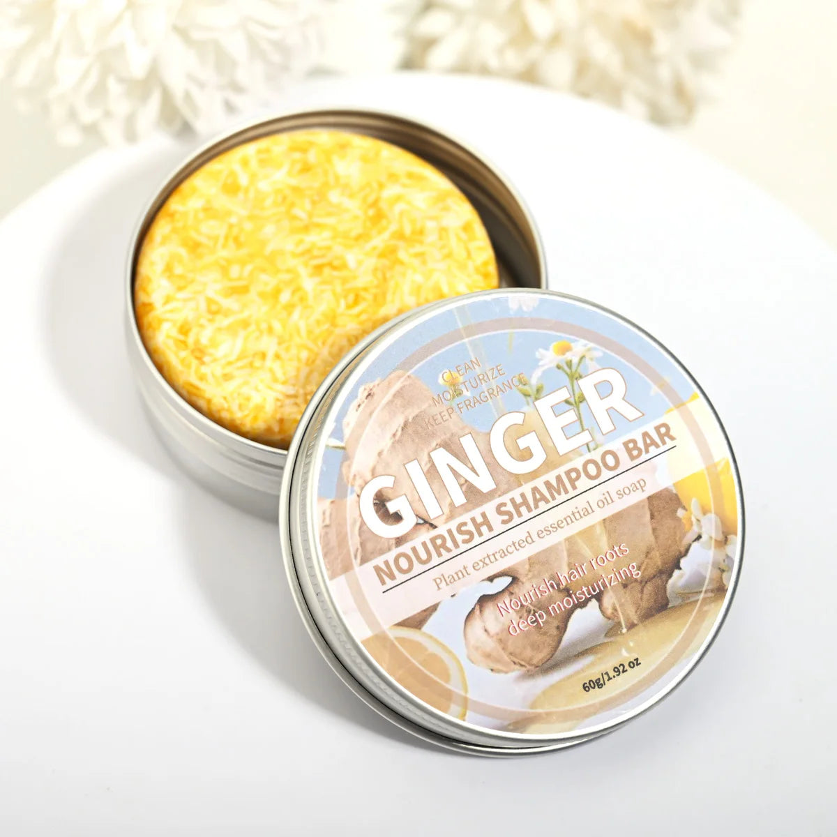 60g Ginger and Honey Soap Organic Herb Wholesale Handmade Soap Hair Treatment Shampoo Bar Wholesale Plant Extraction Dandruff