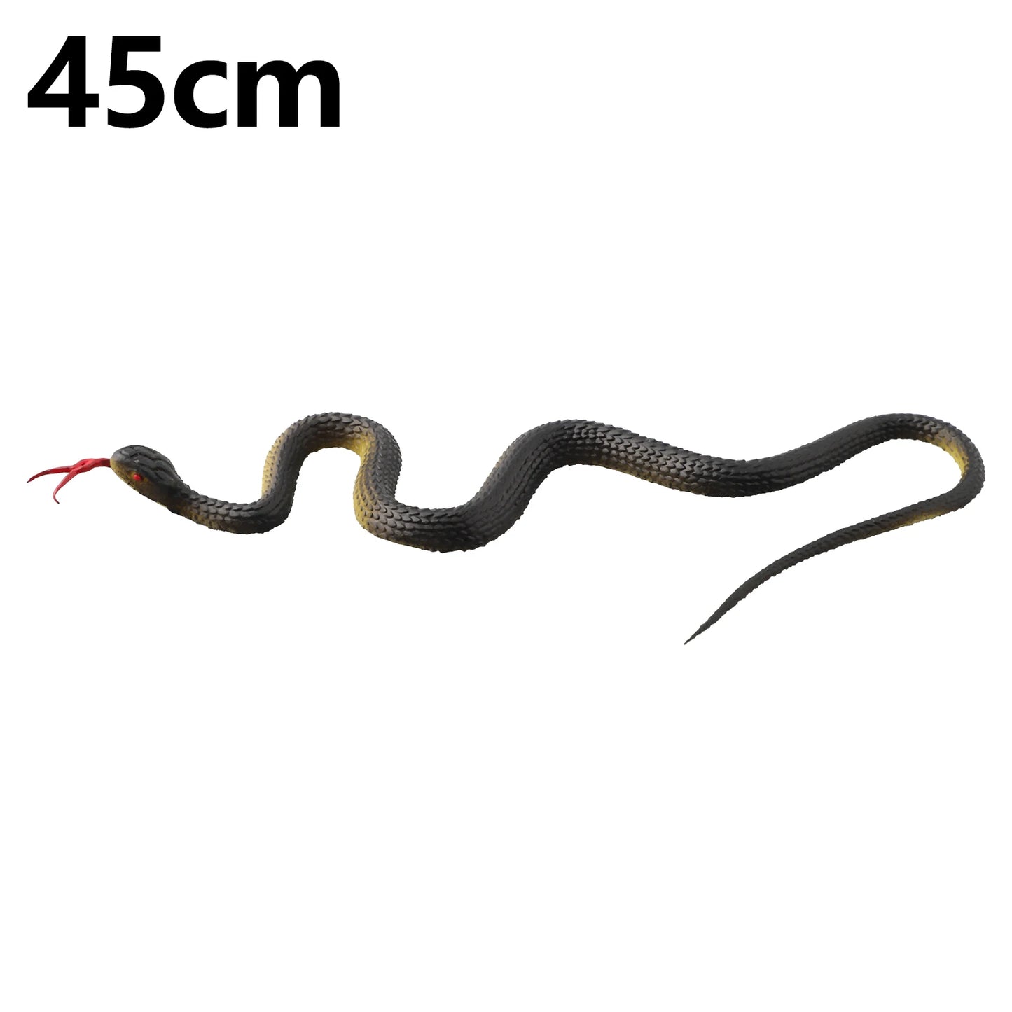 1pcs Rubber  Fake Snake 45cm Realistic Fake Snake Prank Trick North US Green Anaconda Scary Halloween Party Accessories