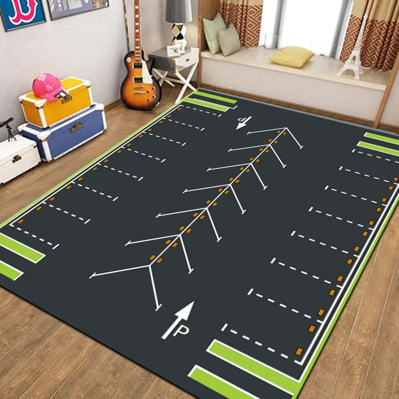 Rug Warm  Non-slip Children's  Living Room Bedroom Mat Game Map Printed  Baby Play