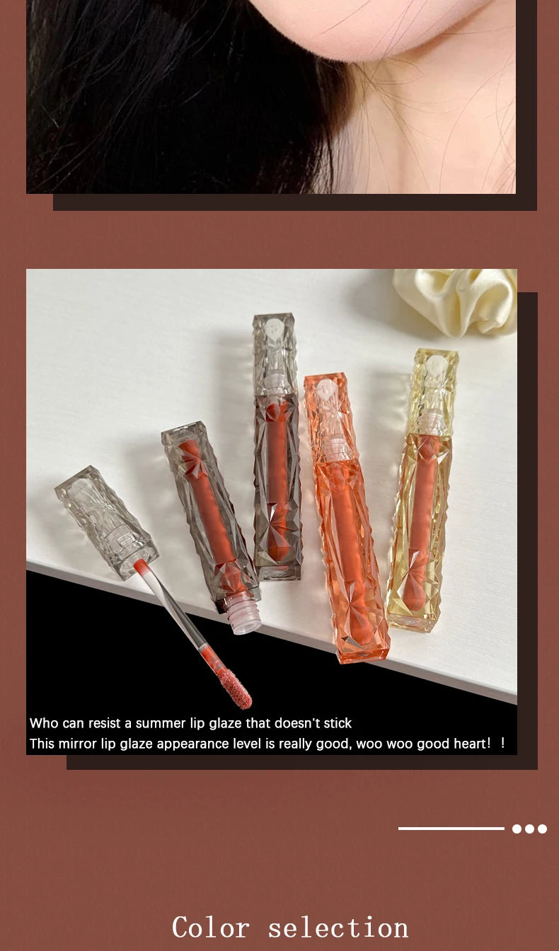 Lip Gloss Long-lasting Moisturizing Easy Halo-dyeing Waterproof Mirror Water Glass Lip Gloss Transparent Color Cosmetics