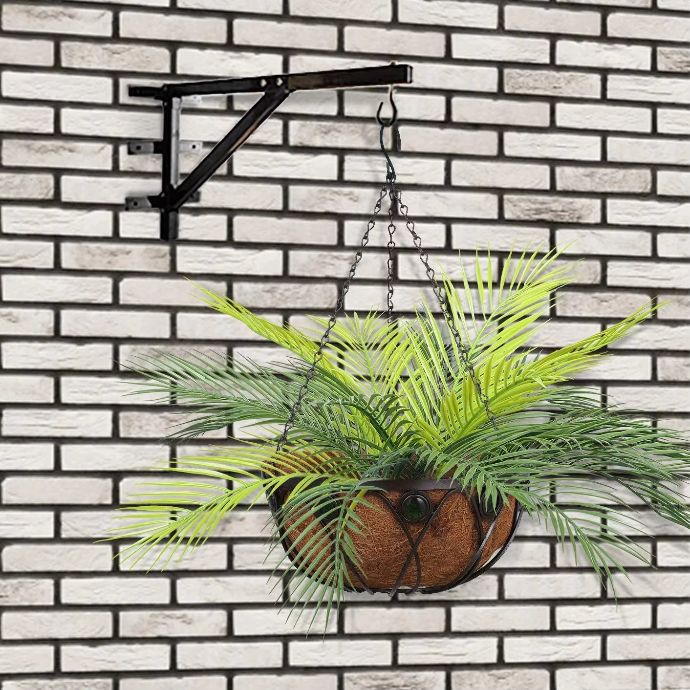 Artificial Palm Tree Plastic Plants Greenery Fake Faux for Home Indoor