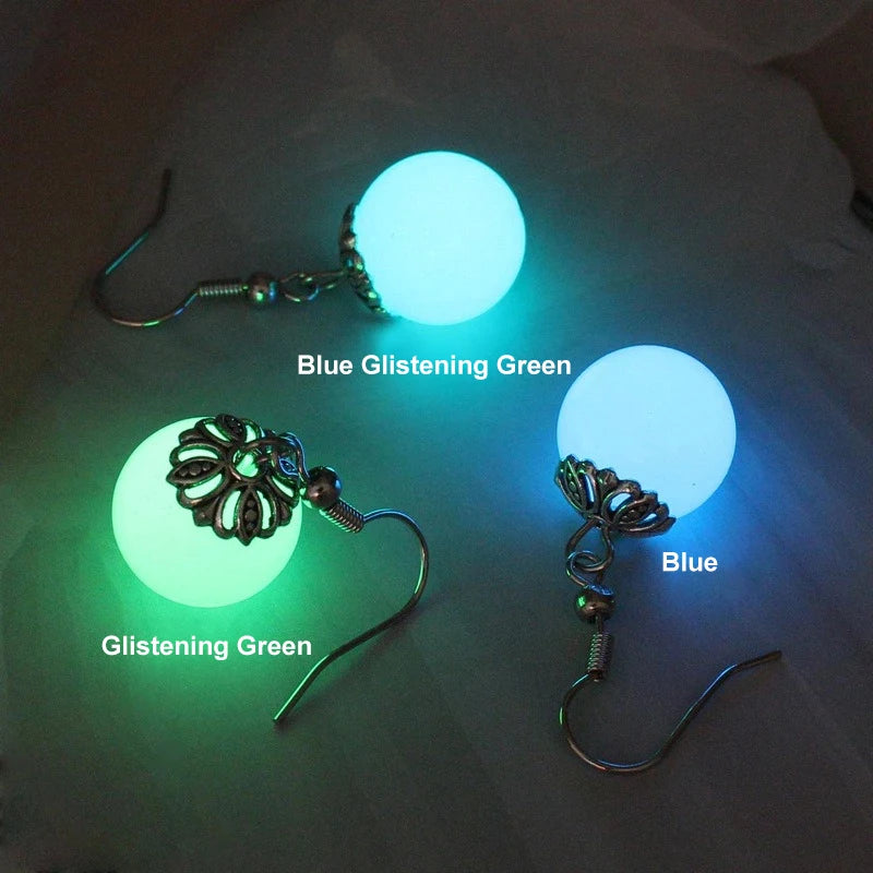 Vintage Luminous Earrings For Women Lovely Round Beaded Dangle Drop Glow In The Dark Earrings Halloween Jewelry Gift for Girl
