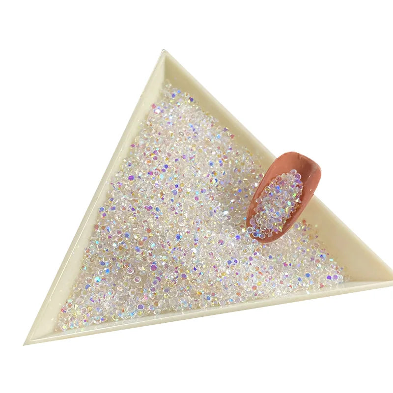 1440PCS Pixie Crystal&AB Nail Art Rhinestones Glitter DIY Crafts Manicure Glass Strass Jewelry Making Stones Beads For Clothing