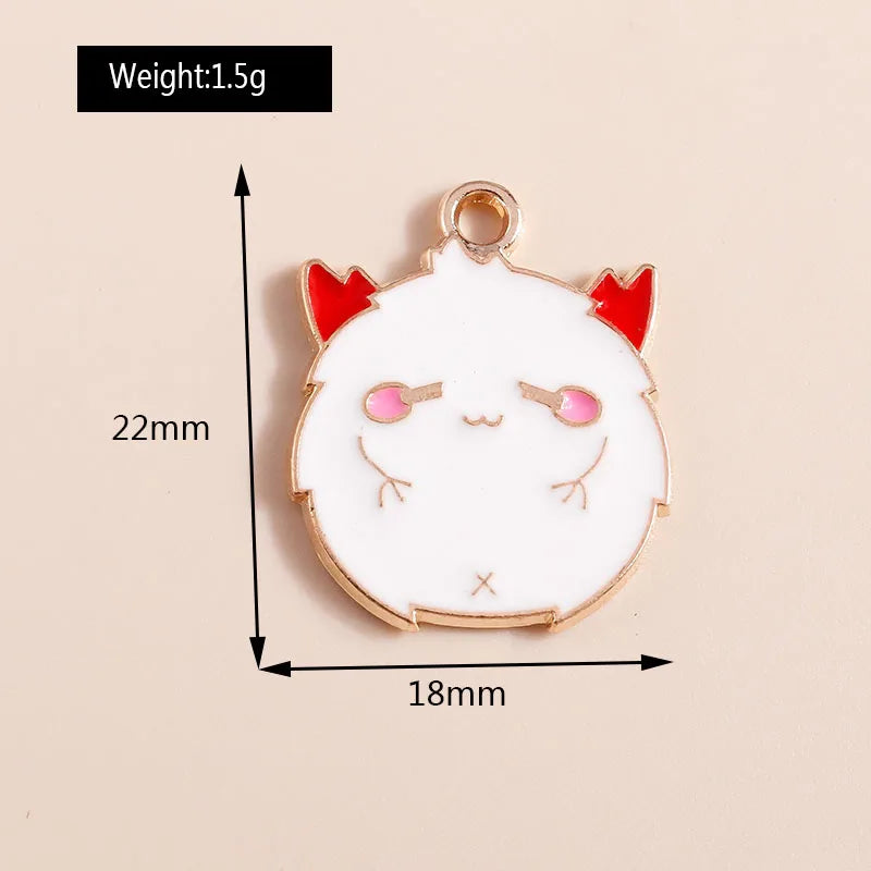 10pcs Enamel Halloween Skull Skeleton Charms Penants for Necklace Earrings DIY Bracelet Handmade Jewelry Accessories Findings