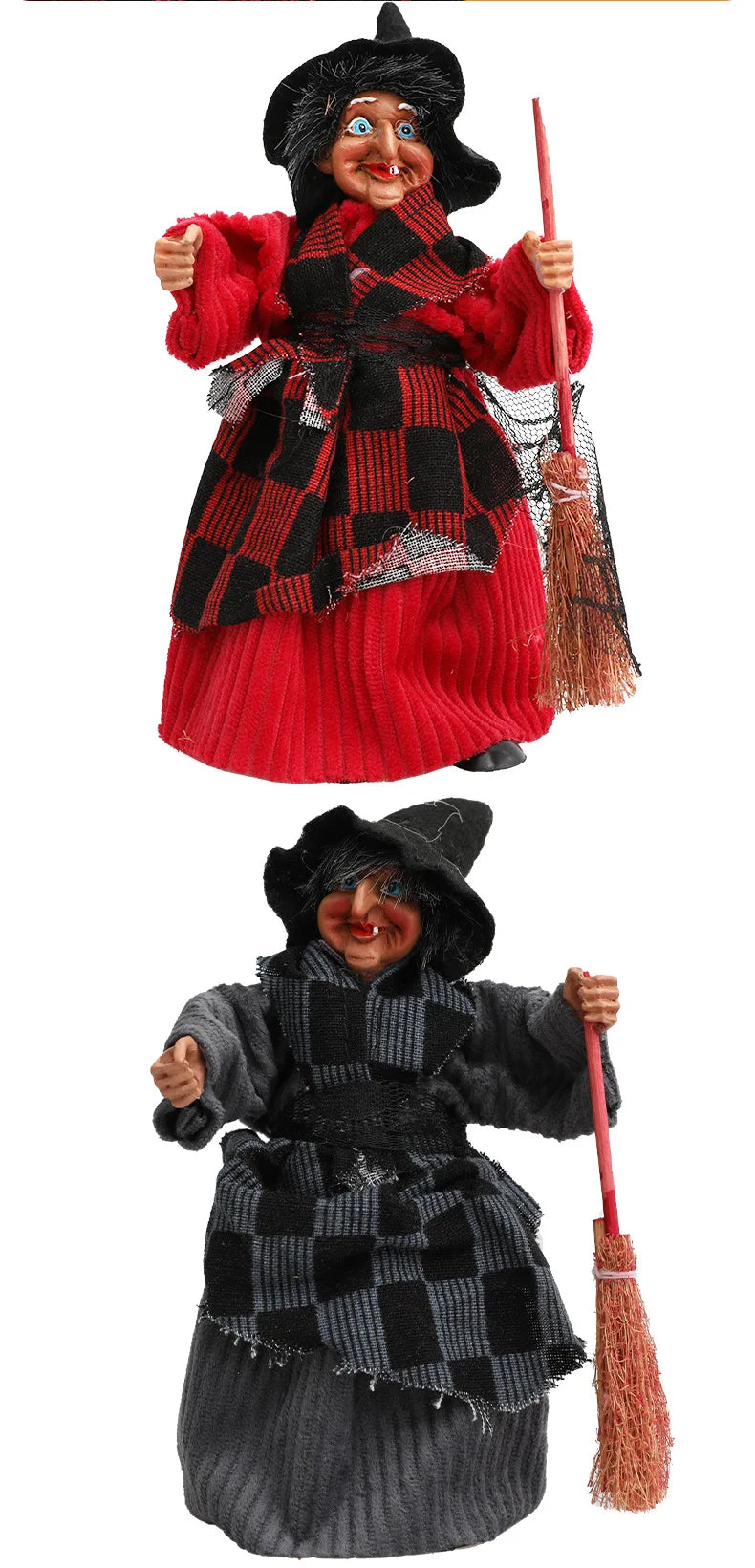 3pc/Set  Halloween Broom Witch Pendant Decor Props Scary Haunted House Bar Home Festival Party Decoration Hanging Witch