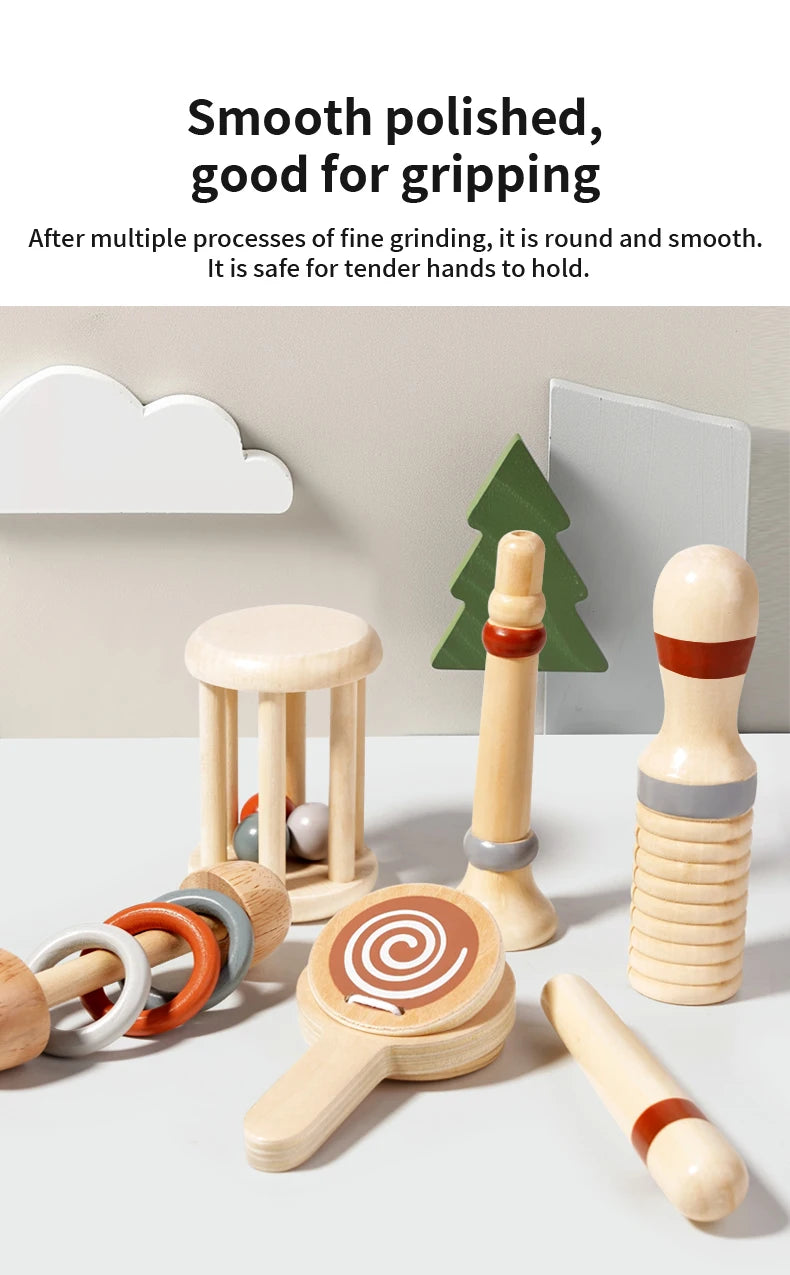 Baby Music Toys Montessori Wooden Toys Child Percussion Instruments Early Educational Toys Birthday Gifts for Toddlers Girl Boy