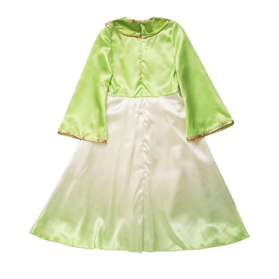 Halloween Girls Mulan Dress Children Fancy Fairy Princess Dress Up Chinese Style Christmas Vintage Green Floral Dresses Hanfu