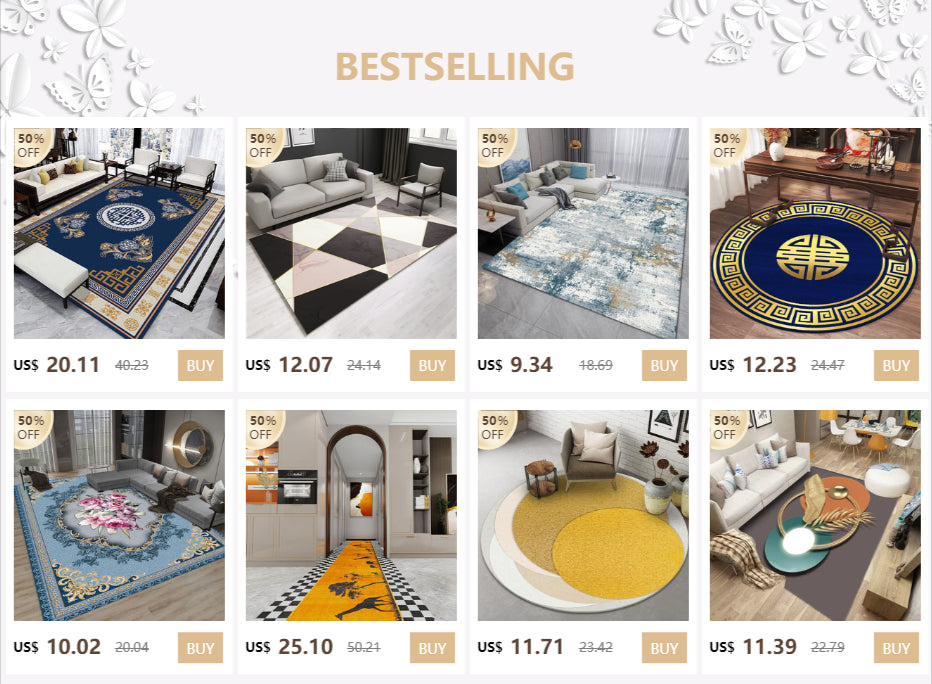 Bohemia Living room rugs Ethnic Style Bedroom Rug Large Area Rugs Non-slip Porch Mat Decoration home coffee tables floor mats