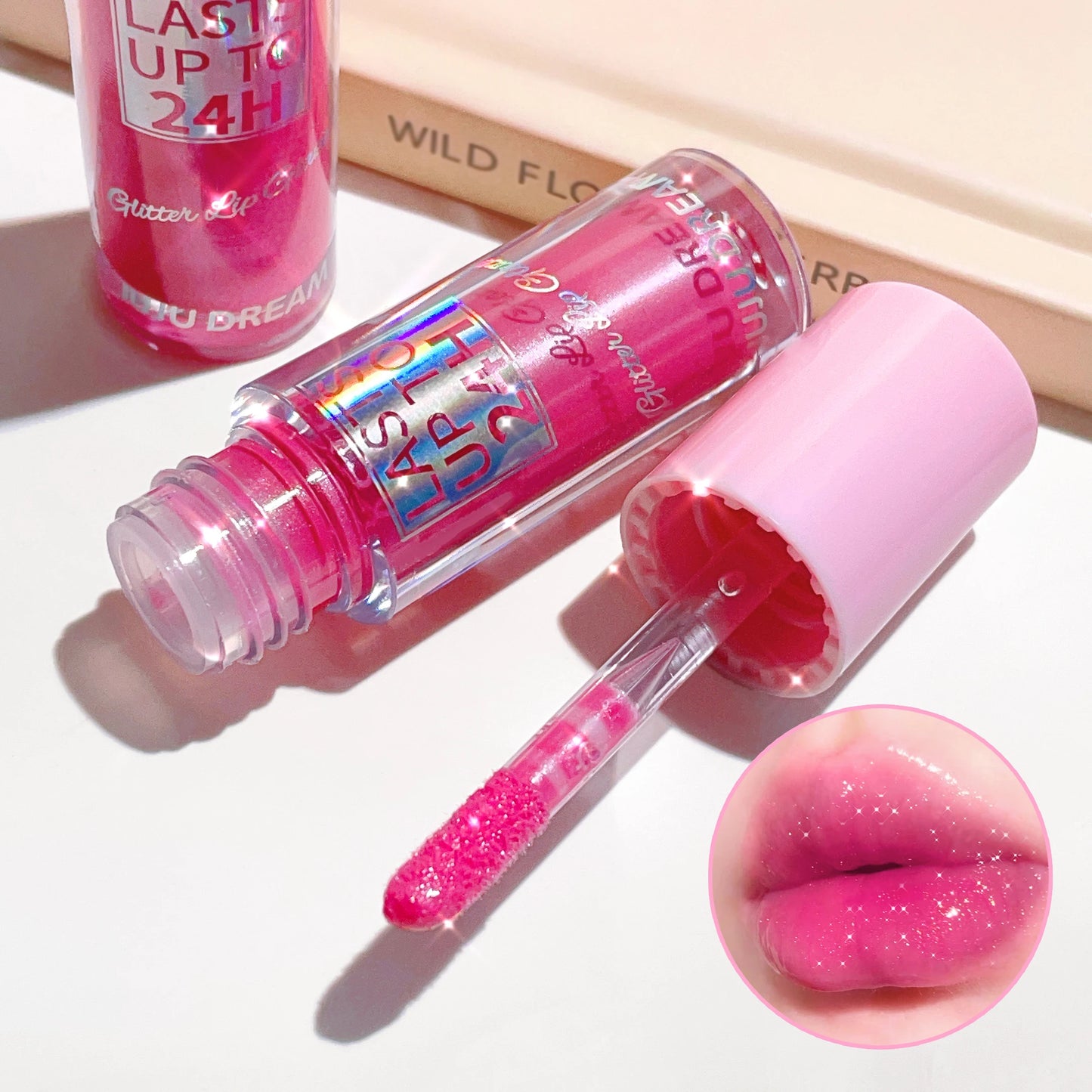Sparkling Gloss Lip Balm – Water-Gloss Mirror Finish, Moisturizing, Hydrating, Non-Sticky, Cup-Proof, Plump Lips