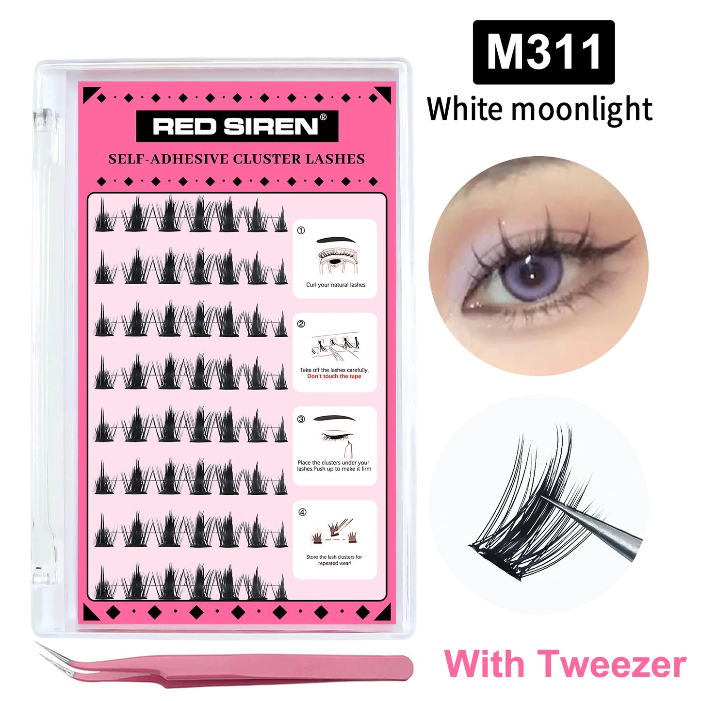 Lash Clusters Set No Glue Needed Self Adhesive Eyelashes Korean Makeup Natural Look Wispy Individual Eyelashes New Manga Lashes