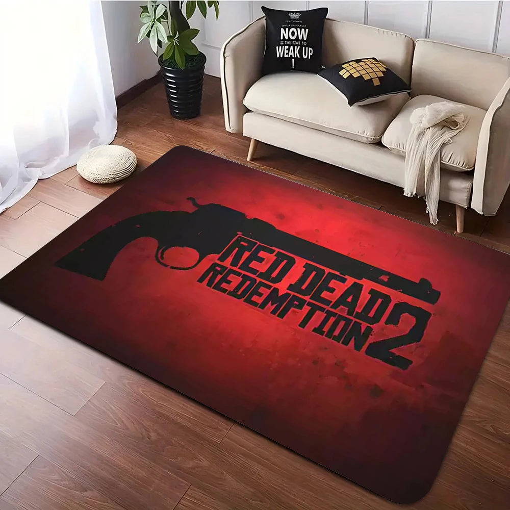 Red Dead Redemption Print Rugs Anti-slip Area Rug for Living Room Carpet Bedroom Sofa Doormat Floor Carpet Decor Mat