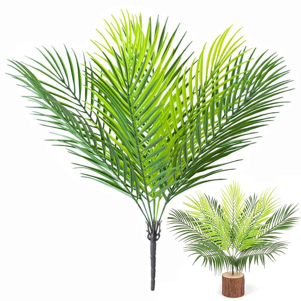 Artificial Palm Tree Plastic Plants Greenery Fake Faux for Home Indoor