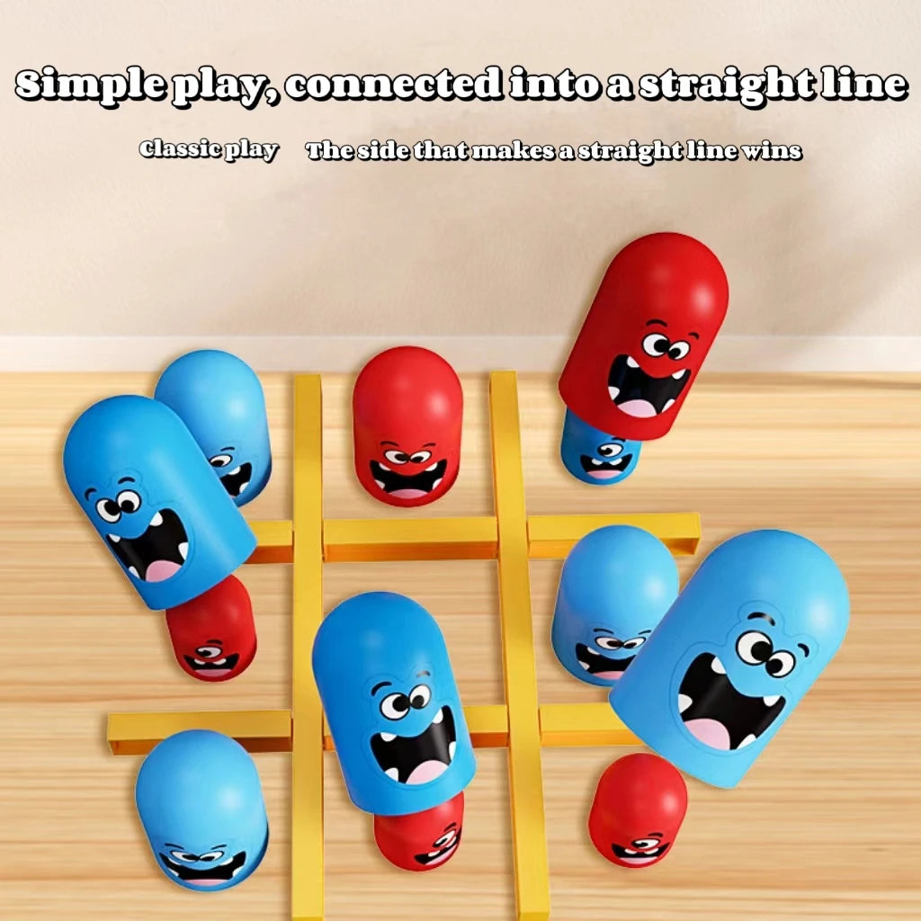 Tic Tac Toe Big Eat Small CartoonThinking Training Board Game Parent-Child Interactive Educational Toys For Kids Christmas Gifts