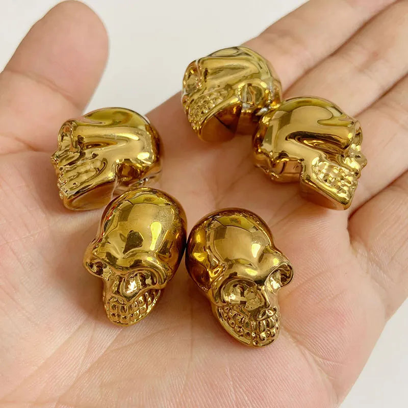 Crystal Skull Glass Carving Jewelry Quartz For Home Decoration Healing Crystals Skull Ornament Reiki Witchcraft Gifts Figurine