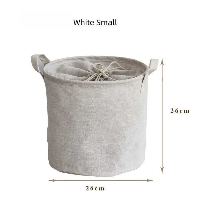 Household dirty clothes basket, foldable fabric dirty clothes bucket, clothes ins storage bucket, drawstring storage basket