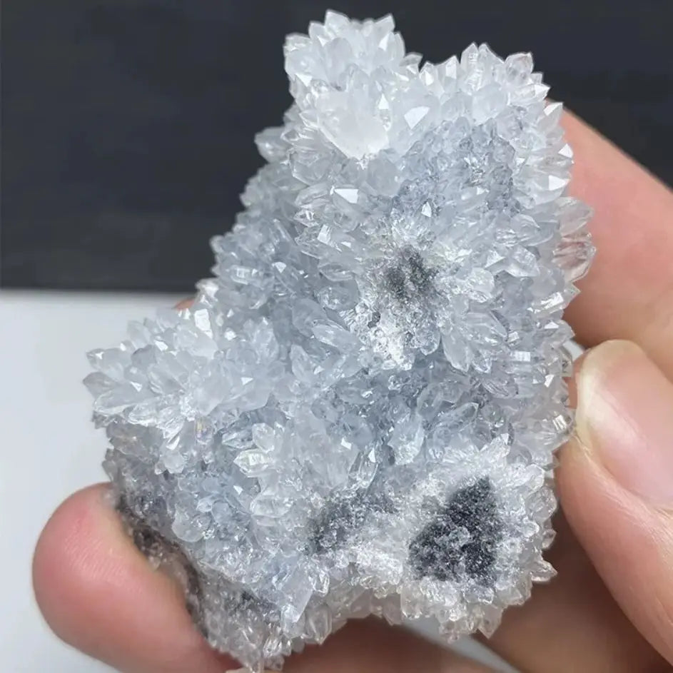 100% Natural Crystal Cluster Chrysanthemum Raw Stone Crystals Quartz Cluster Gemstone Specimen Meditation Feng Shui Home Decor