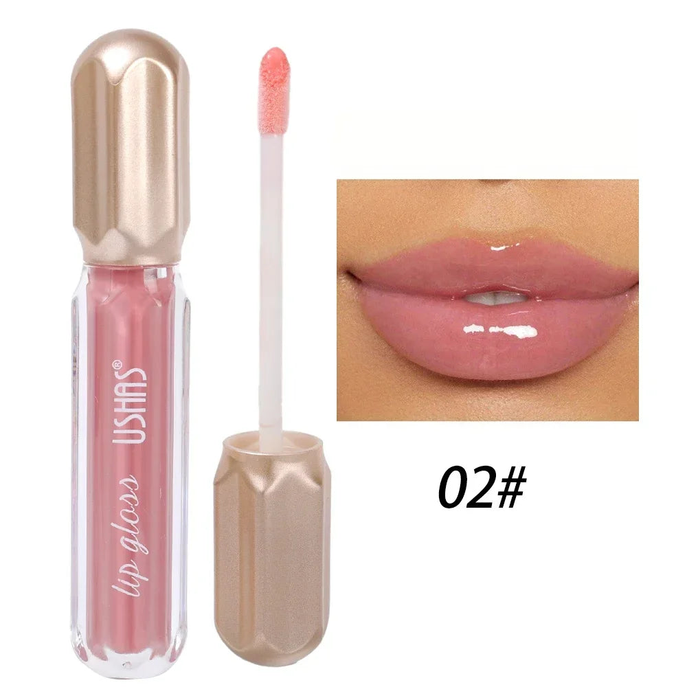 Glitter Pearlescent Lip Gloss Moisturizing Lasting Non-Stick Cup Sexy Shimmer Shine Red Liquid Lipsticks Women Makeup Cosmetics
