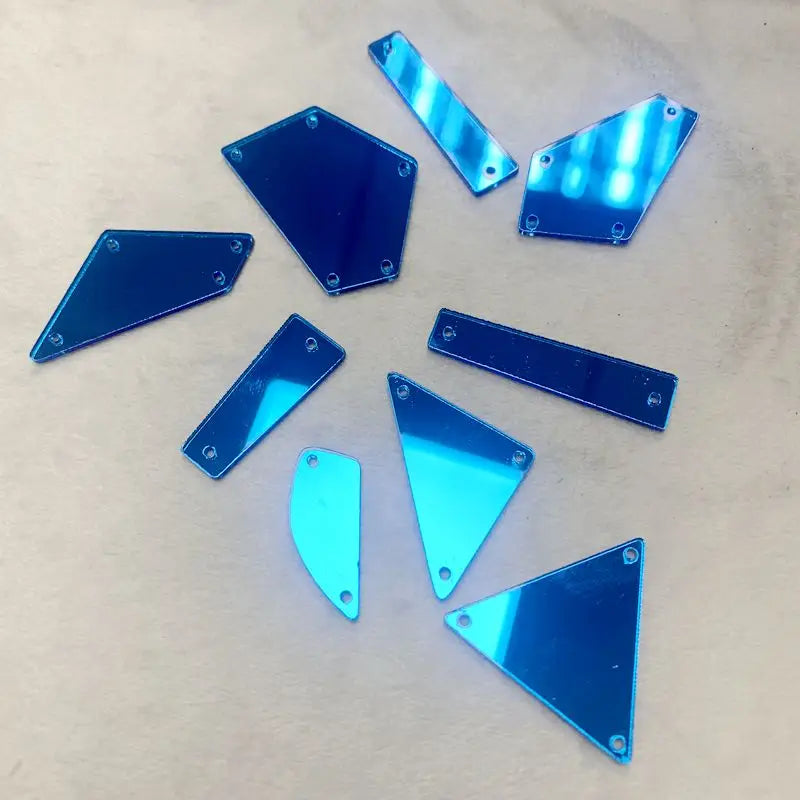 Crystal Castle Shiny Big Size Acrylic Holes Mirror Stones Sew On Strass Latin Dress Dance Wears Flat Rhinestones for Clothing