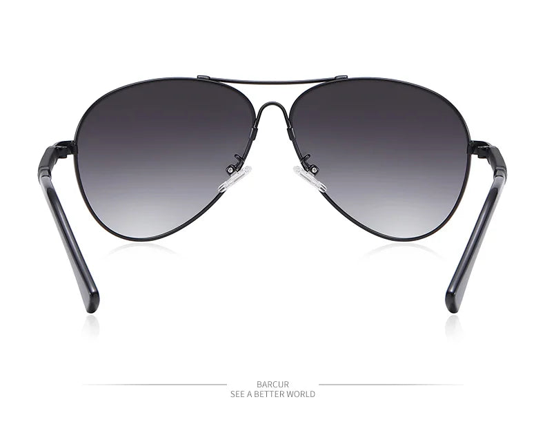 BARCUR Design Memery Frame Sunglasses Polarized For Men Sun Glasses Women Pilot Gradient Lens Eyewear Mirror Shades