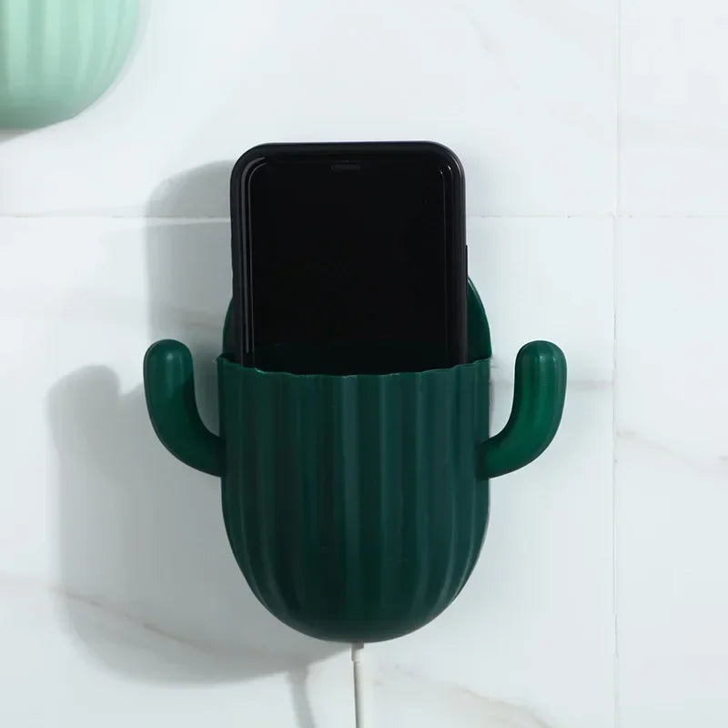 Cactus Toothbrush Holder Shelf Organizer Bathroom Household Items Bathroom Bathroom Shelves Drain